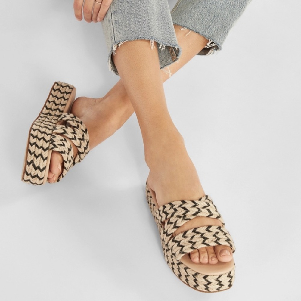 JUSTFAB Island Hopping Platform Slide Sandal 9.5